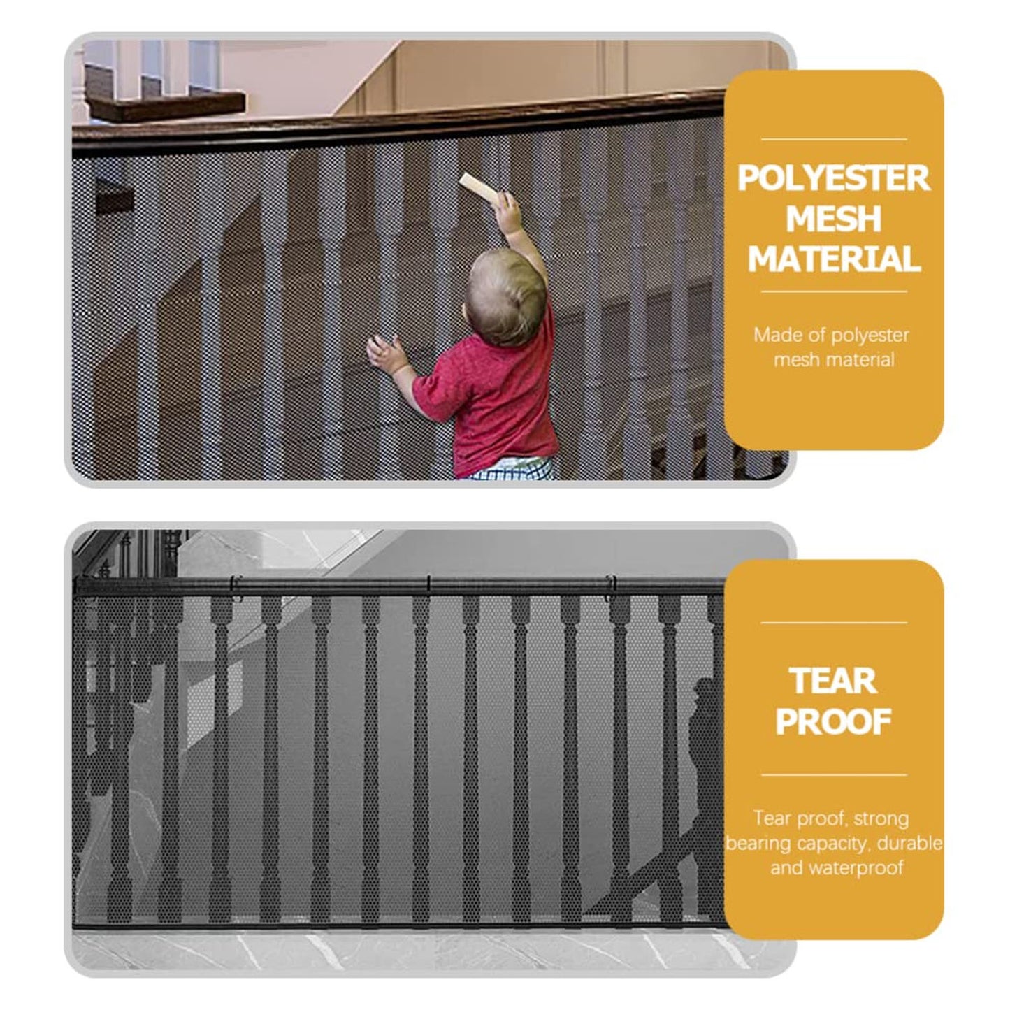 Kids Balcony Safety Net - 6 Mtr X 90 Cm Protective Mesh for Home Safety - Happy Price - Image 6
