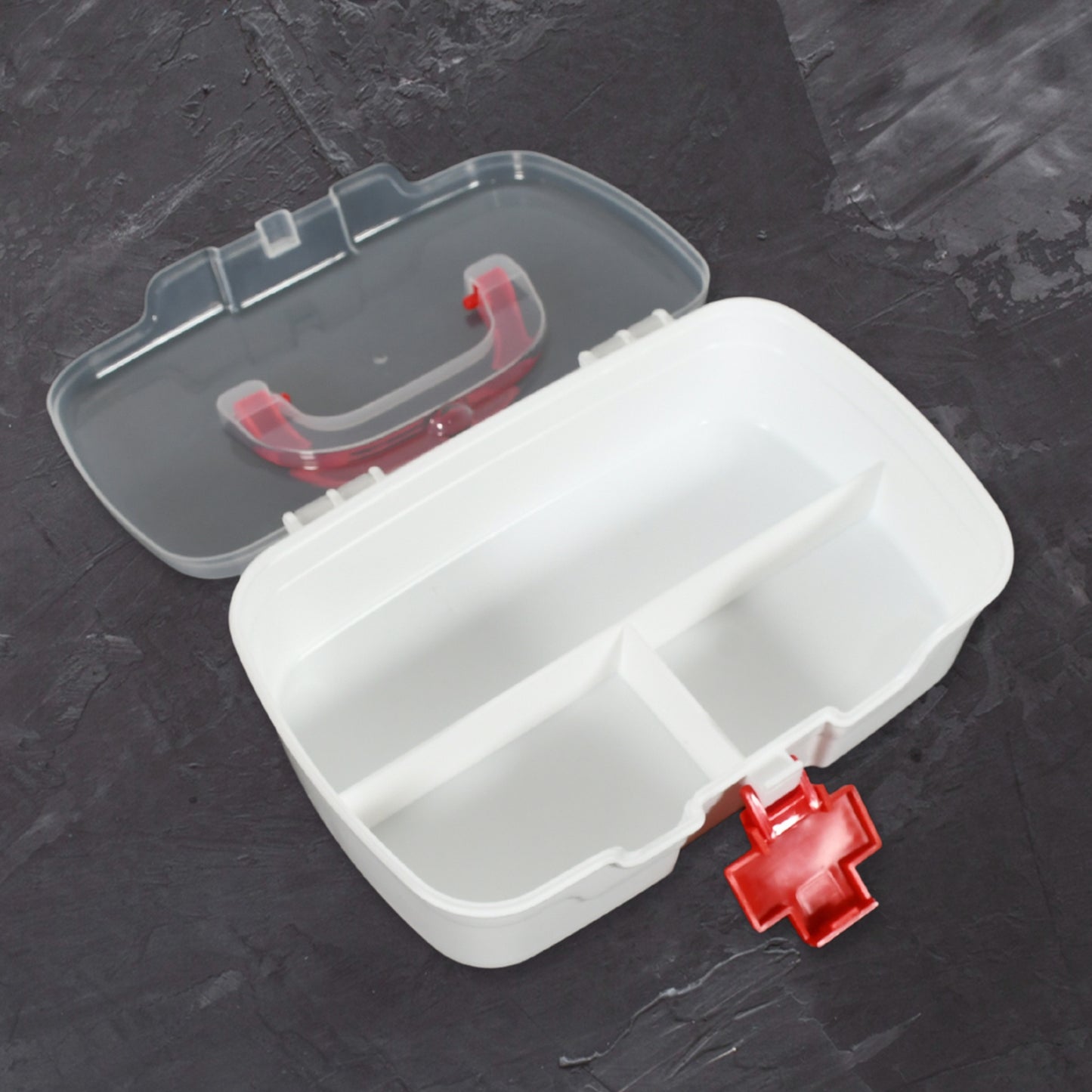 Medical Box 1 Piece Indoor Outdoor Medical Utility Medicine Storage Box Detachable Tray Medical Box Multi Purpose Regular Medicine First Aid Box With Handle  Transparent Lid - Happy Price - Image 5