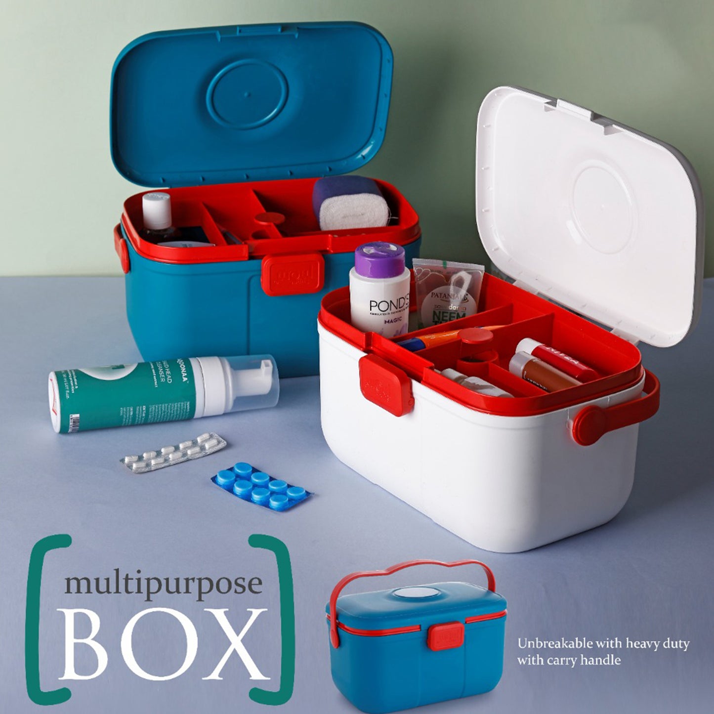 Durable Multipurpose Storage Box with Handle - 1 Pc - Happy Price - Image 4