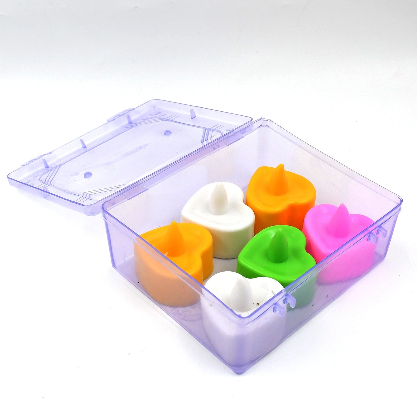 Led Tealights Smokeless Plastic Decorative Candles (Pack Of 6  Multicolor) - Happy Price - Image 5