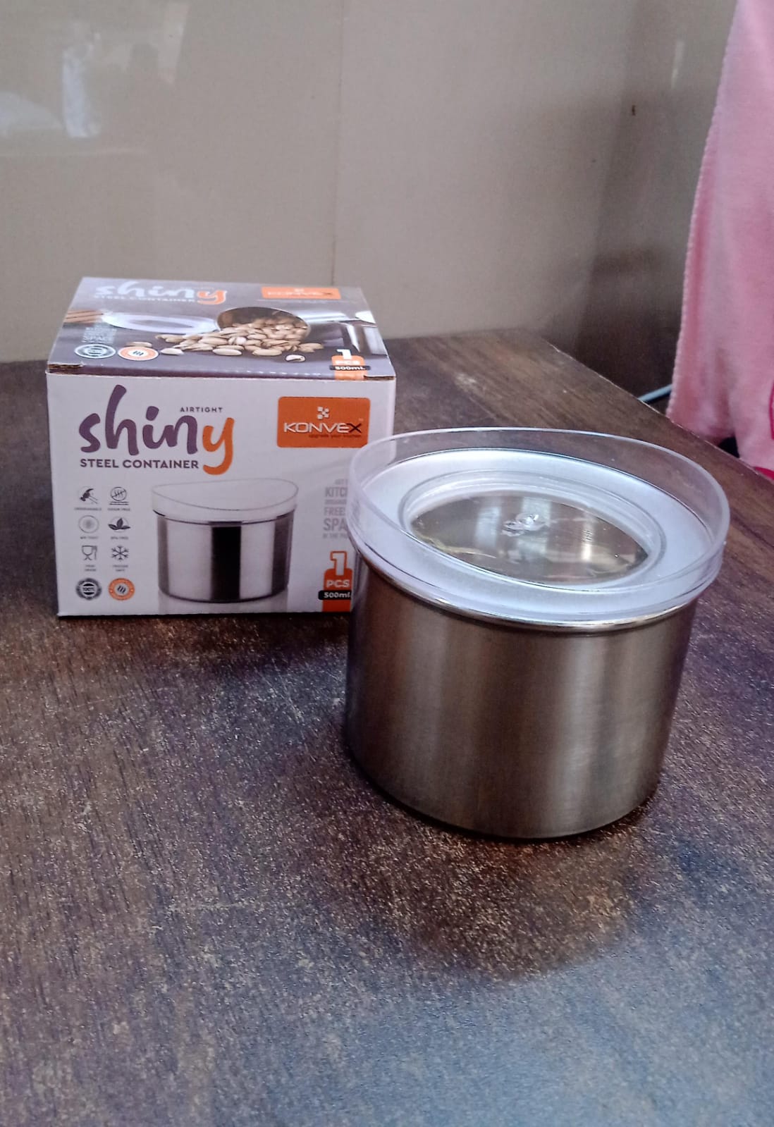 Multipurpose Stainless Steel Airtight Containers With See Through Lid (1 Pc  500 Ml) - Happy Price - Image 7