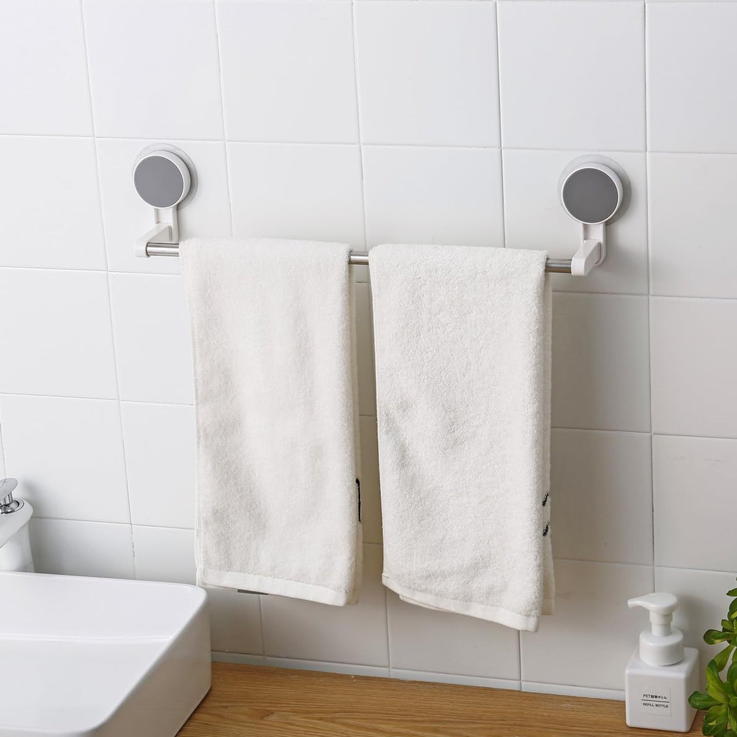 Self-Adhesive Towel Rod Rack - 1 Piece - Happy Price - Image 2