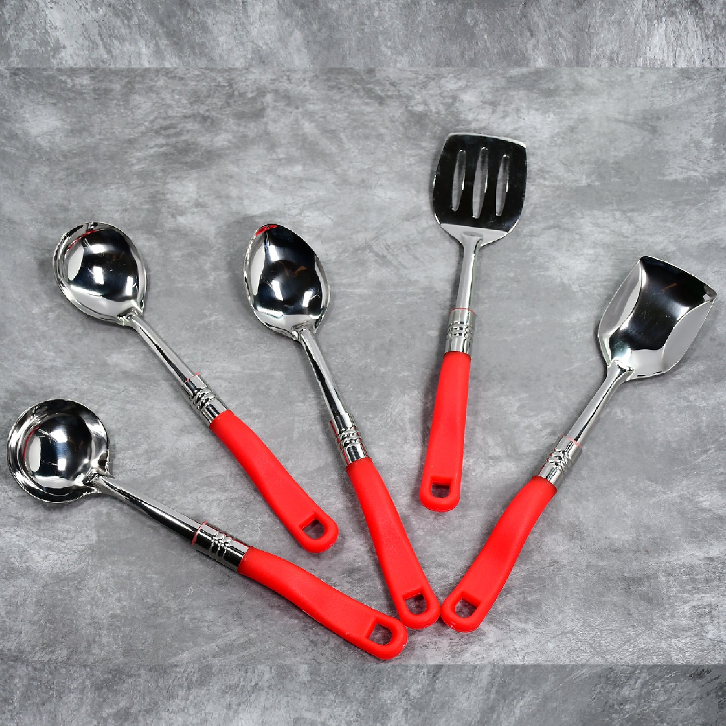 Stainless Steel Serving Spoon Set 5 Pcs. - Happy Price - Image 6