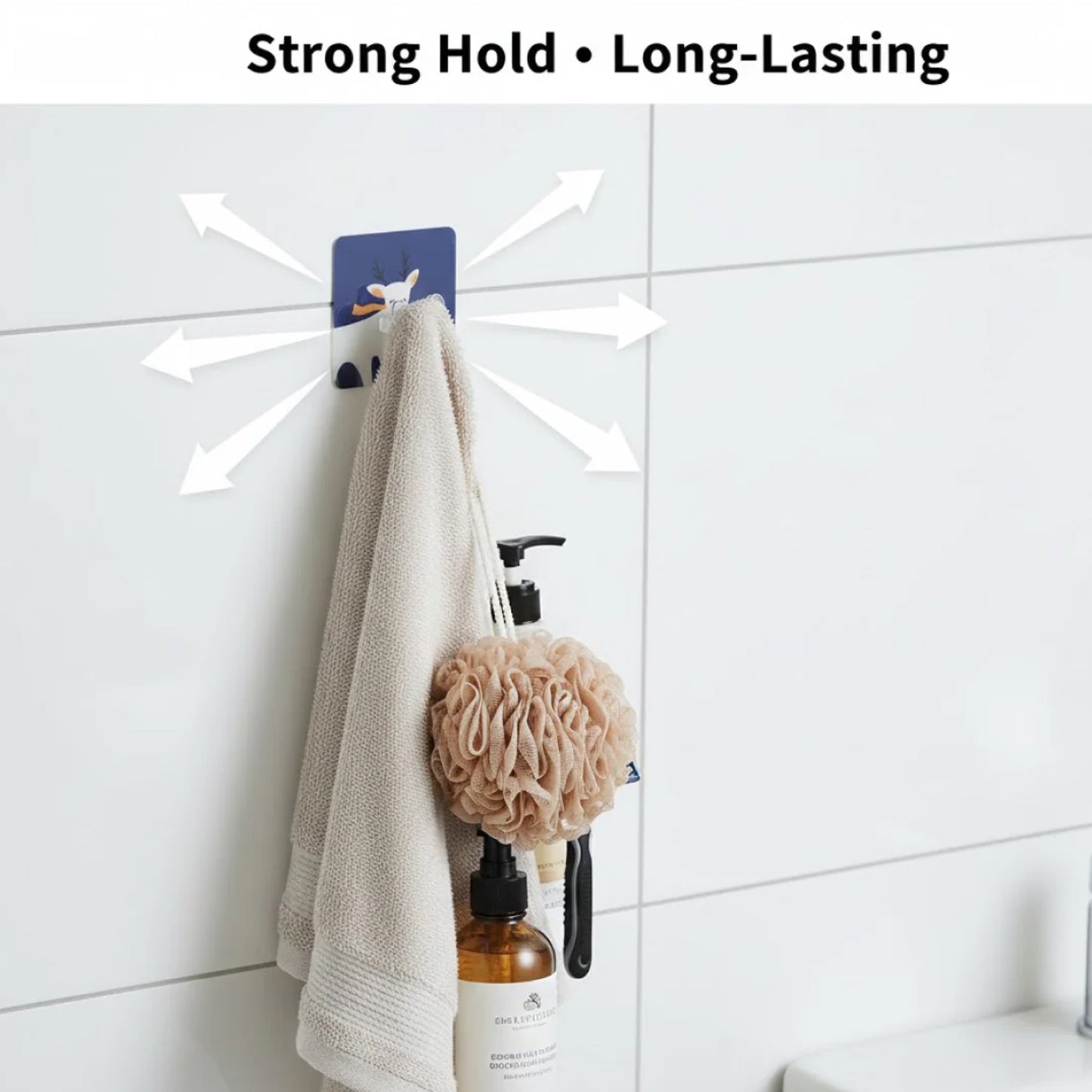 Absorbent Microfiber Hanging Hand Towel with Adhesive Hook for Kitchen & Bathroom - Happy Price - Image 6