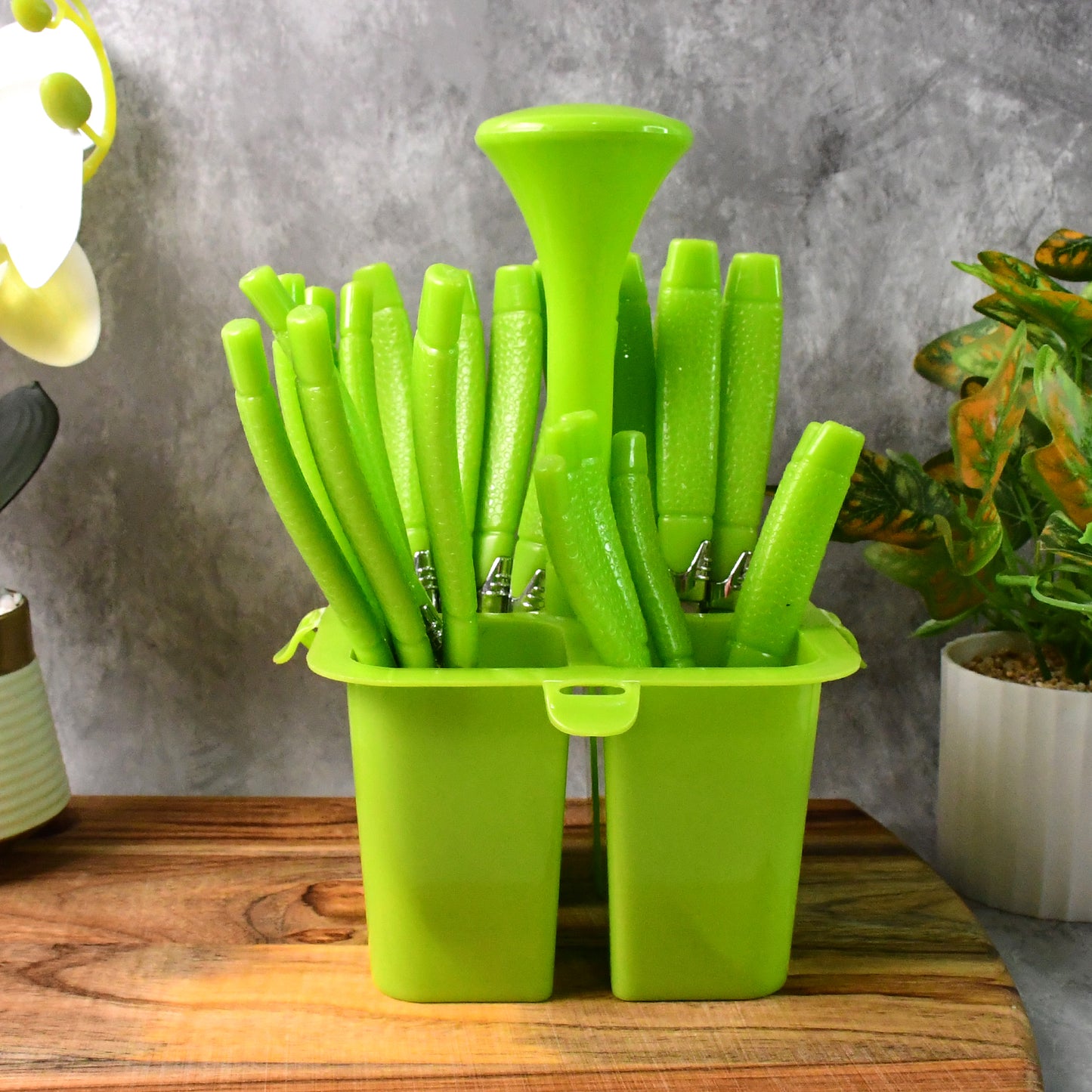 24 Piece Stainless Steel Cutlery Set with Organizer Holder - Happy Price - Image 7