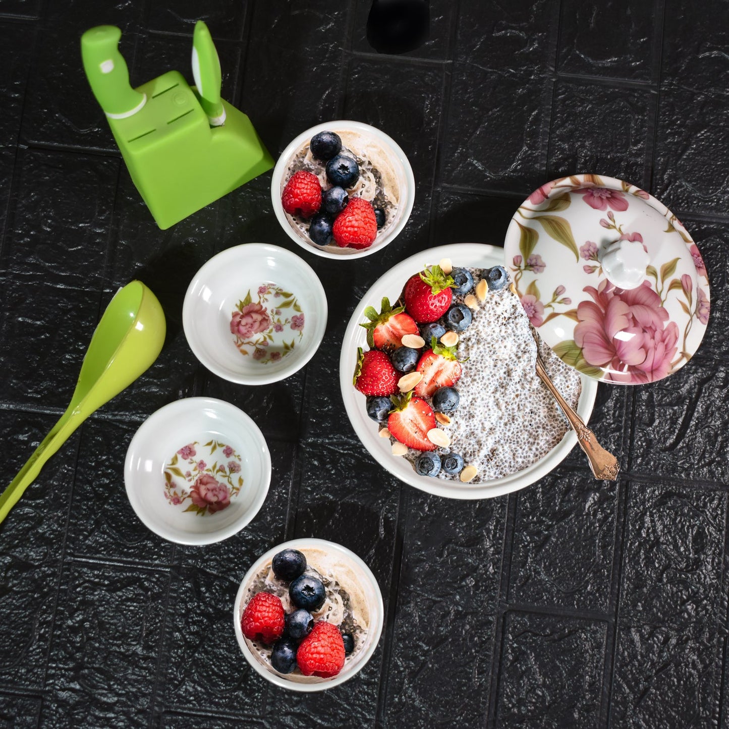 2738 5 Pc Pudding Set Used As A Cutlery Set For Serving Food Purposes And Sweet Dishes And All In All Kinds Of Household And Official Places Etc. - Happy Price - Image 2