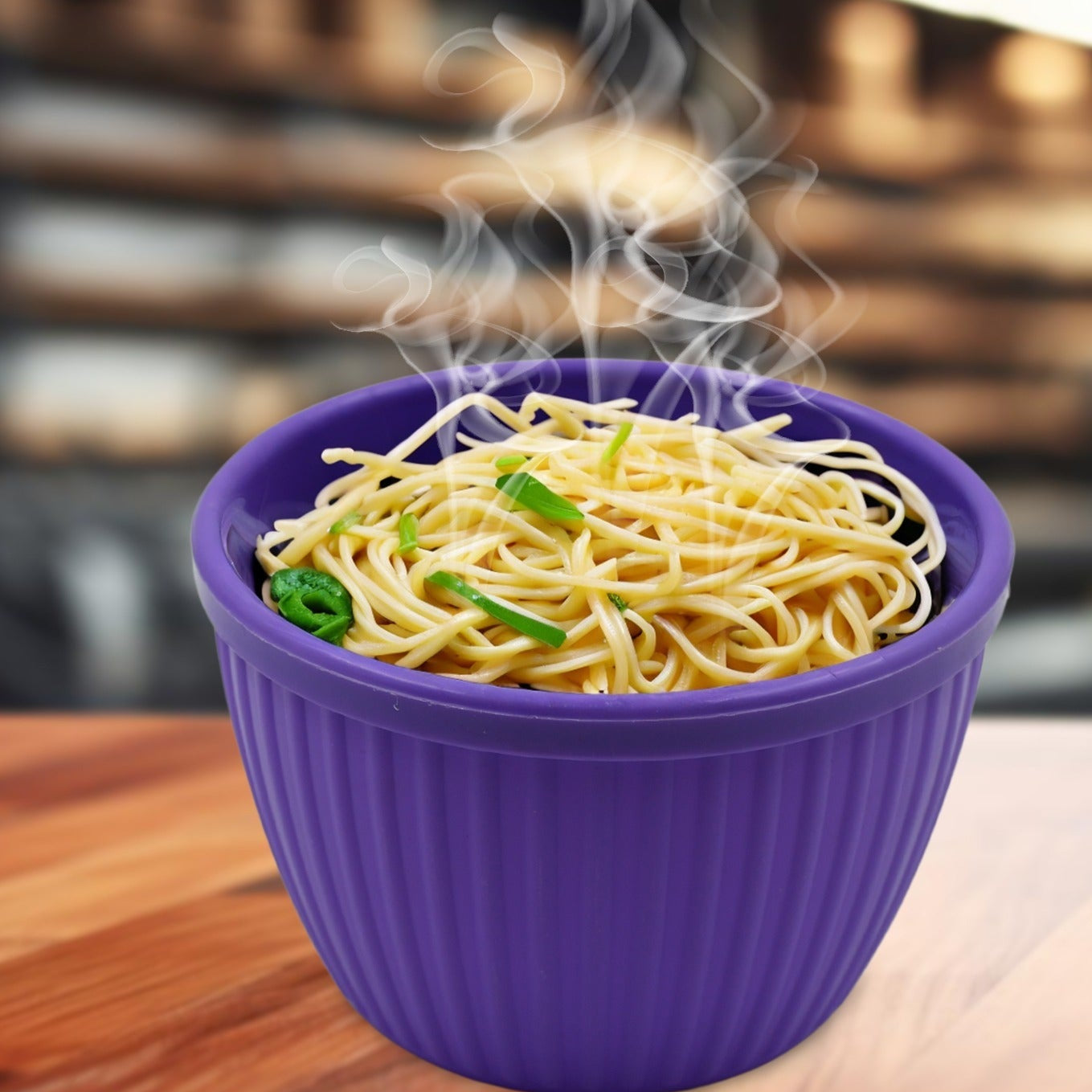 Plastic Round Noodles Maggie Bowl Soup Bowls For Easy Perfect Breakfast Cereals Fruits Beverages Essentials Salad Pasta Snack Bowl Microwave Safe Dishwasher Safe (1 Pc) - Happy Price - Image 1