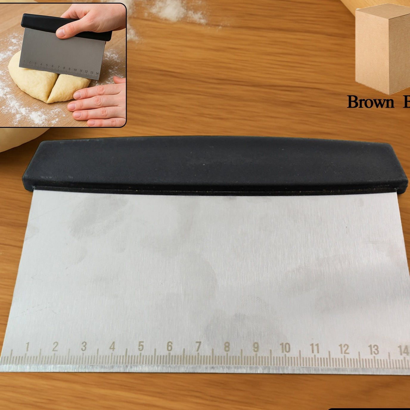 Premium Stainless Steel Dough Scraper (1 Pc) - Happy Price - Image 1