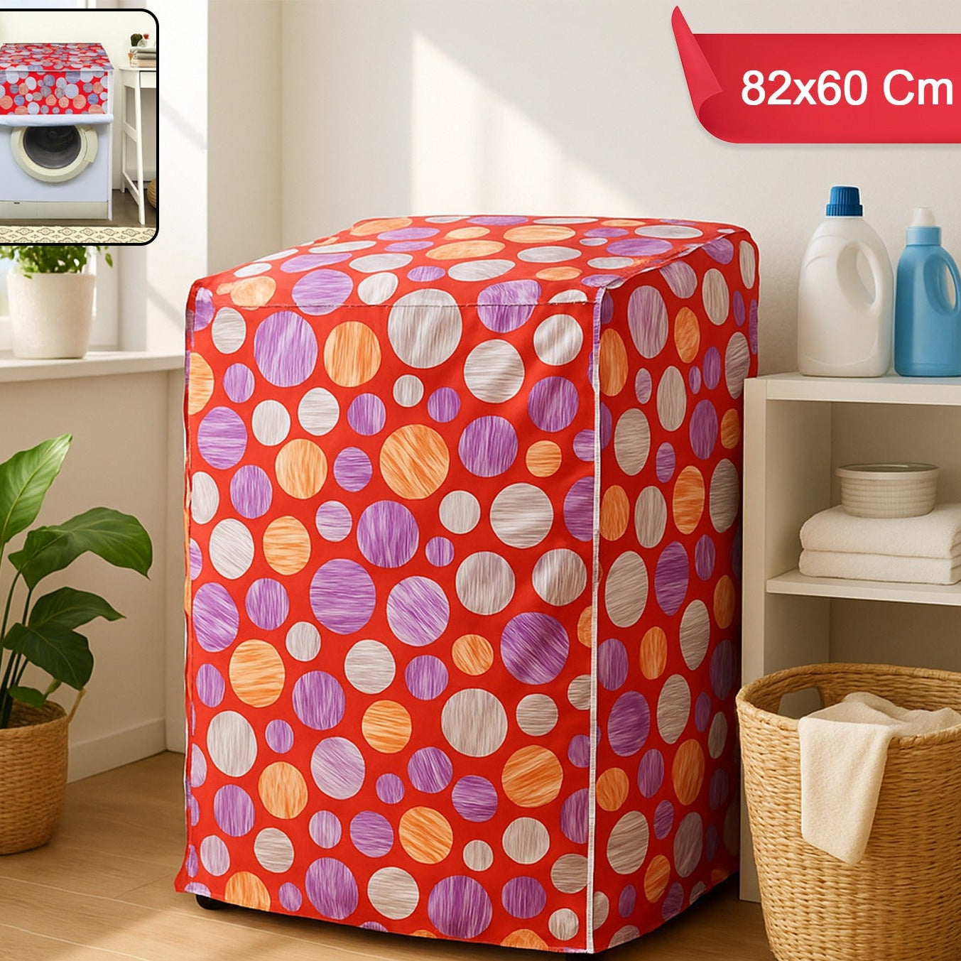 Waterproof Washing Machine Cover 82x60 cm (1 Pc) - Dust & Sun Protection - Happy Price - Image 1