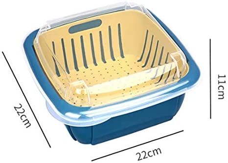 Double Layer Food Drainer Washing Basket With Collapsible Strainers Colander - Happy Price - Image 2