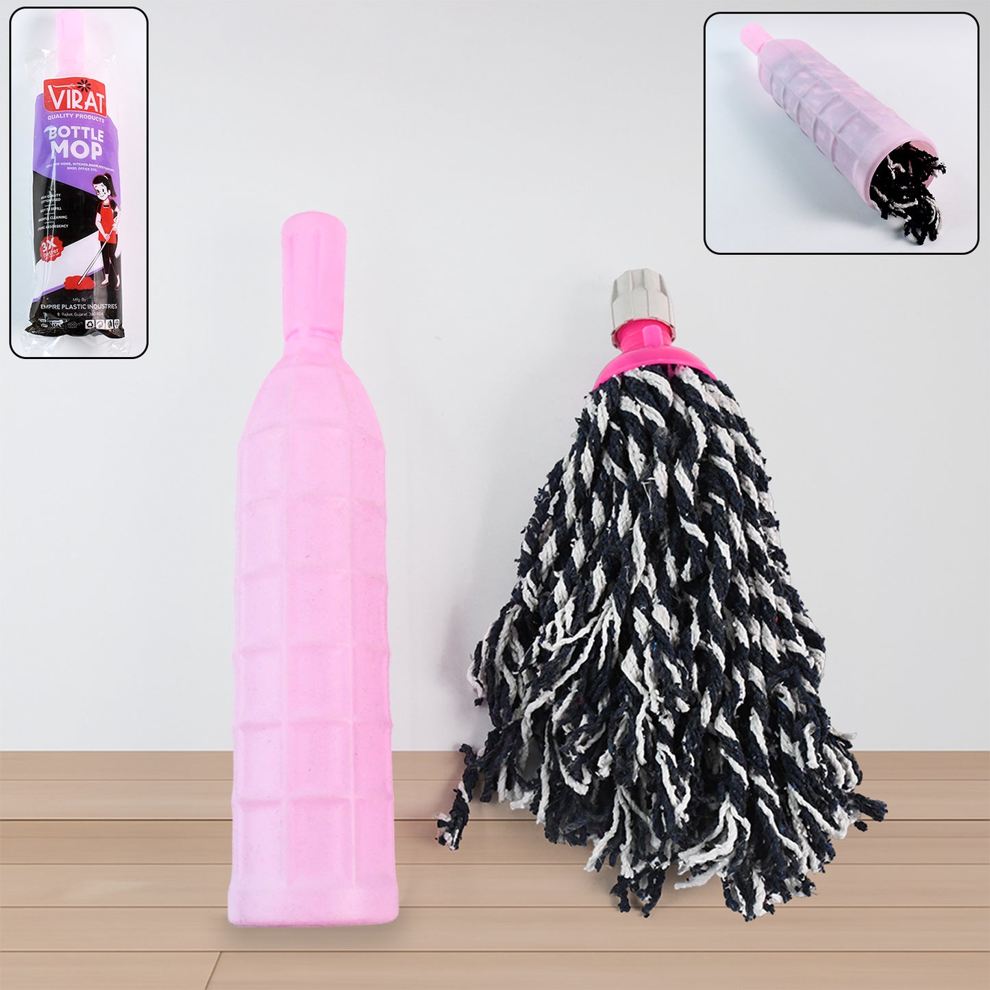 Heavy-duty Floor Cleaning Bottle Mop Refill With Durable Plastic Bottle - Happy Price - Image 2