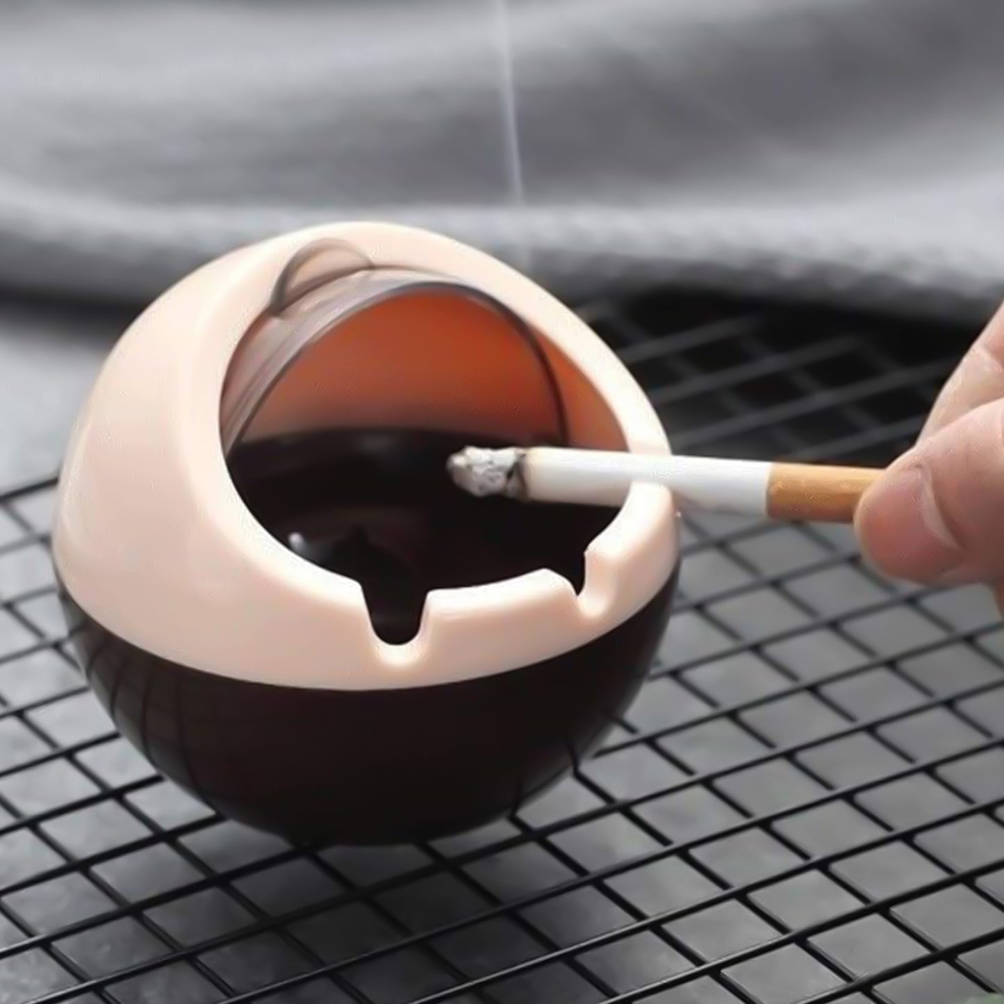 Ball Ashtray Pp Plastic Windproof With Lid Indoor Outdoor Patio Car Portable Ashtray - Happy Price - Image 2