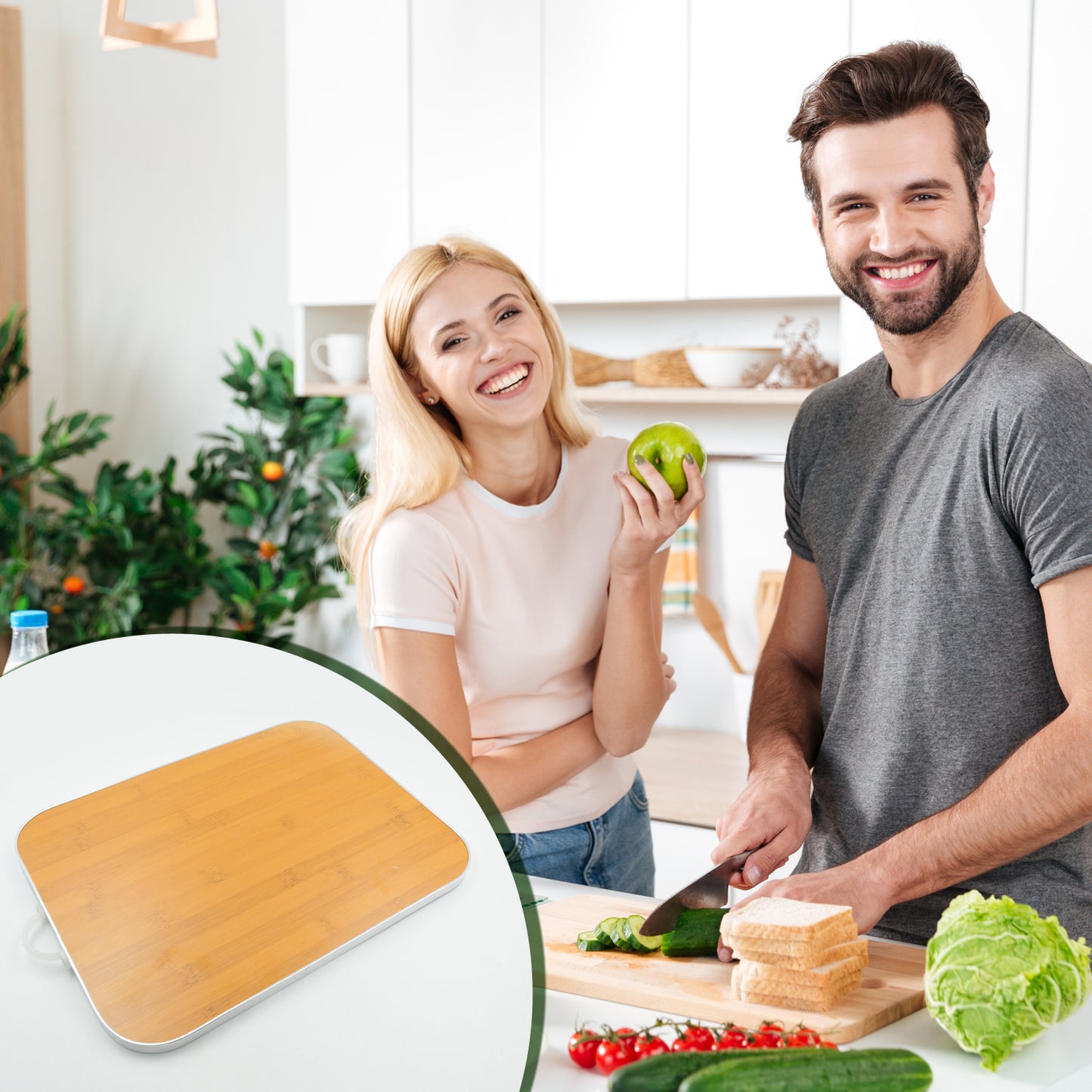 Wooden Chopping Board Big Size Kitchen Chopping Board Household Cutting Board Knife Board Vegetable Cutting And Fruit Multi-purpose Steel Vs Wooden Sticky Board Cutting Board For Kitchen Use - Happy Price - Image 2