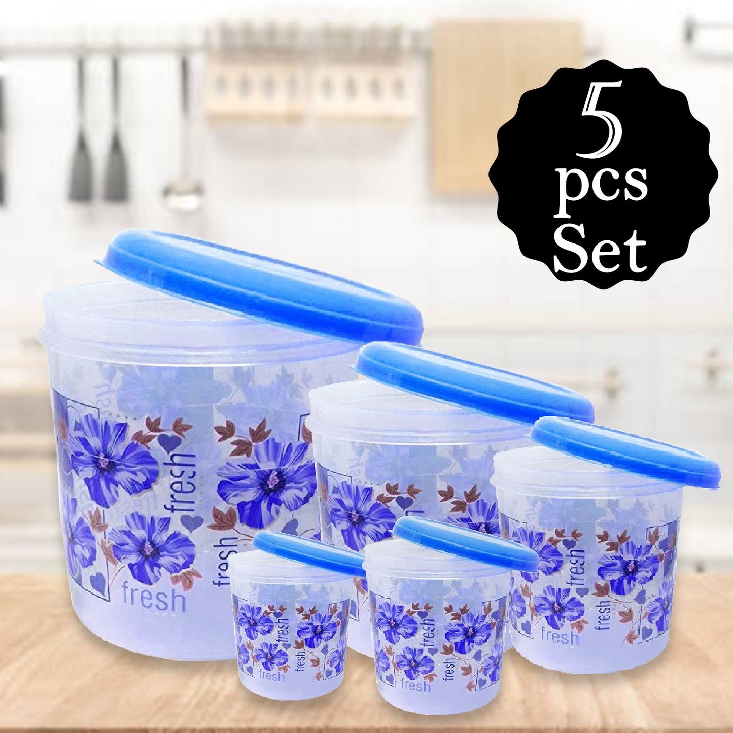 Transparent Airtight Food Storage Container Set - 5 Pieces - Happy Price - Image 2