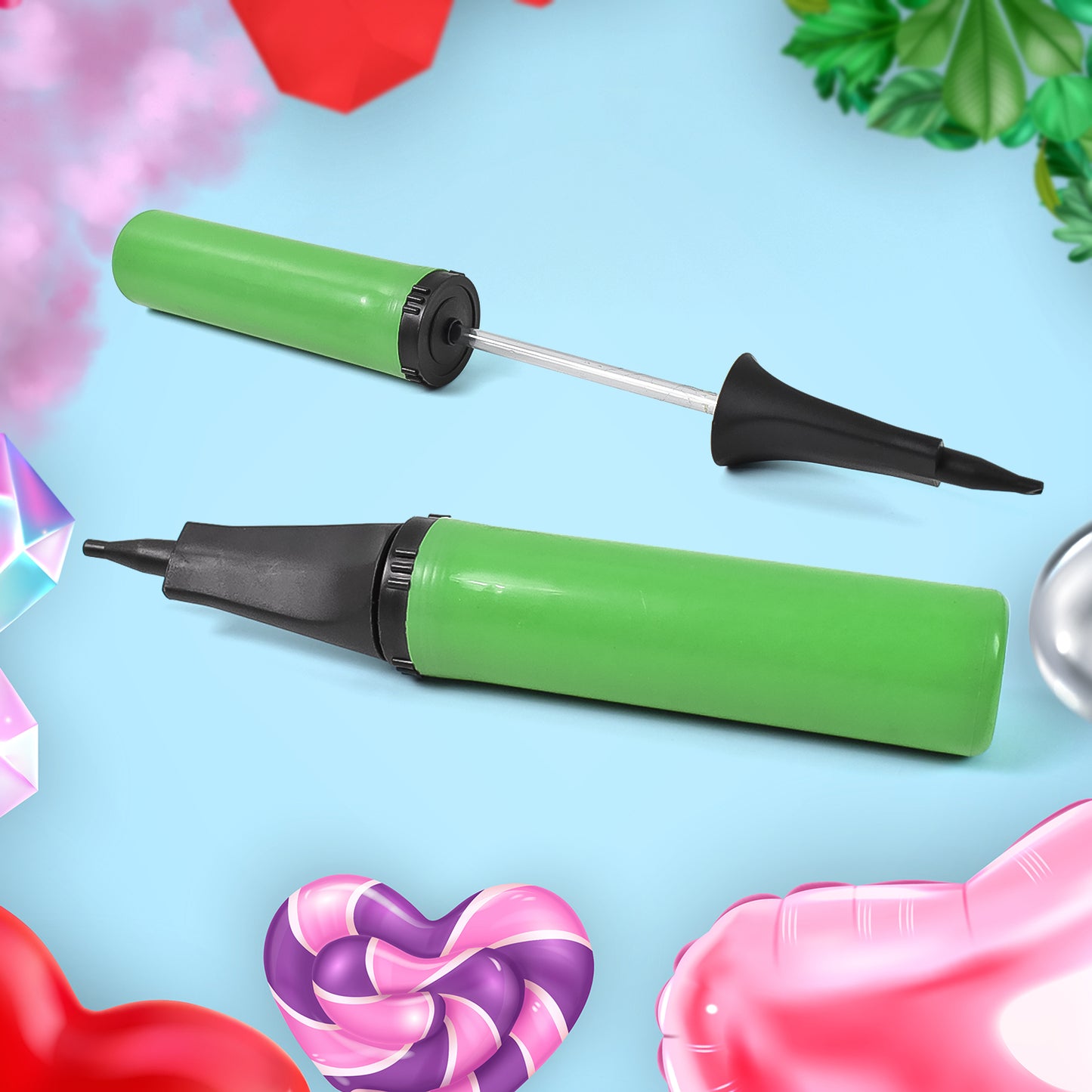 Pump For Balloons Hand Pump Air Pump Balloon Robust Durable Plastic For Party Birthday Wedding Inflatable Toys - Happy Price - Image 2