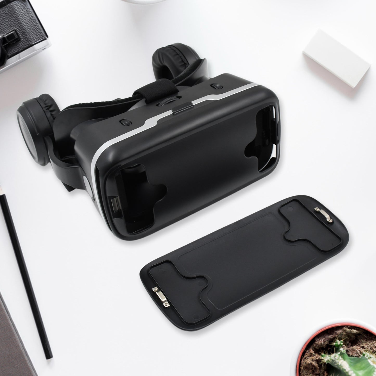 3d Hd Vr Glasses Virtual Reality Goggles Headset For Ios For Android Smartphonevr Goggles-for 3d Vr Movies Video Games With Headphones (1 Pc) - Happy Price - Image 4