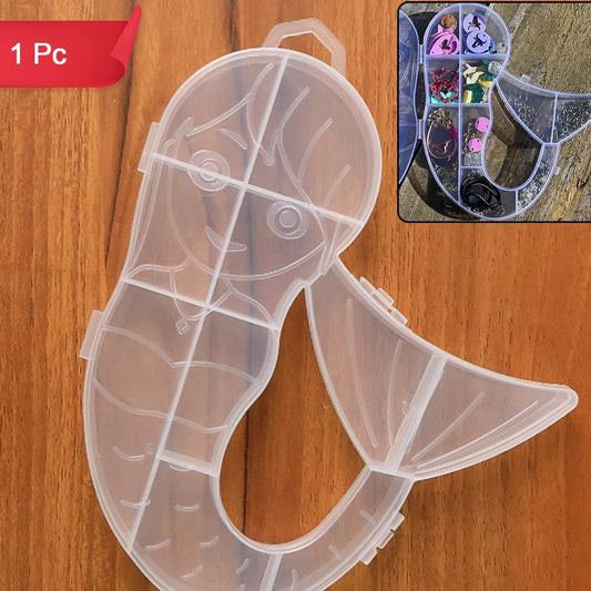 Mermaid Shape Plastic Storage Organizer Box (1 Pc) - Happy Price - Image 1