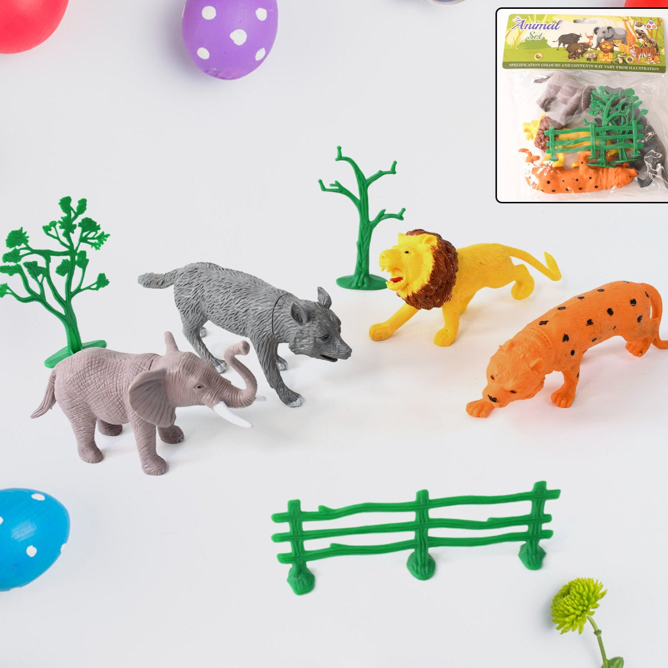 Ttg Small Wild Animal Toy Set For Kids (Pack Of 4 Animals) - Happy Price - Image 1