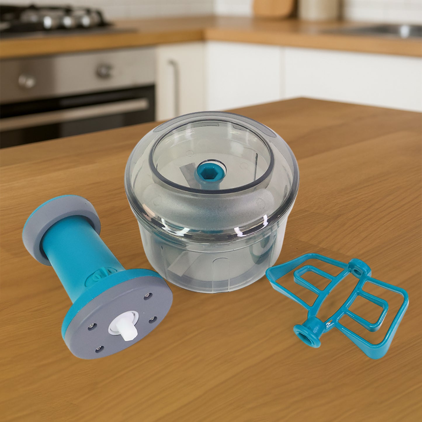 750ml Manual Push Chopper with Stainless Steel Blades - 1 Pc - Happy Price - Image 6