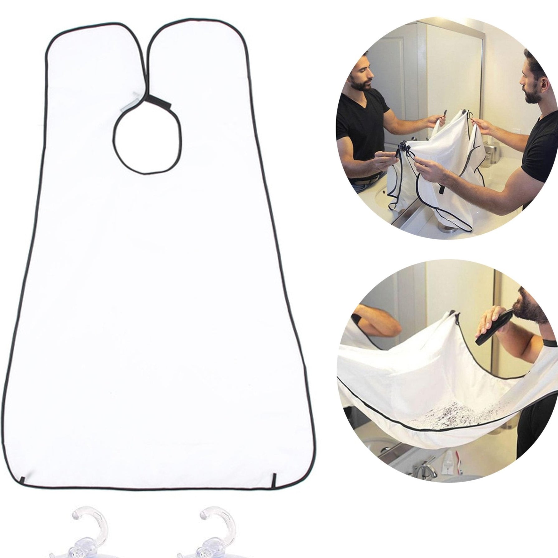Beard Apron Hair Clippings Catcher Grooming Bib - Happy Price - Image 1
