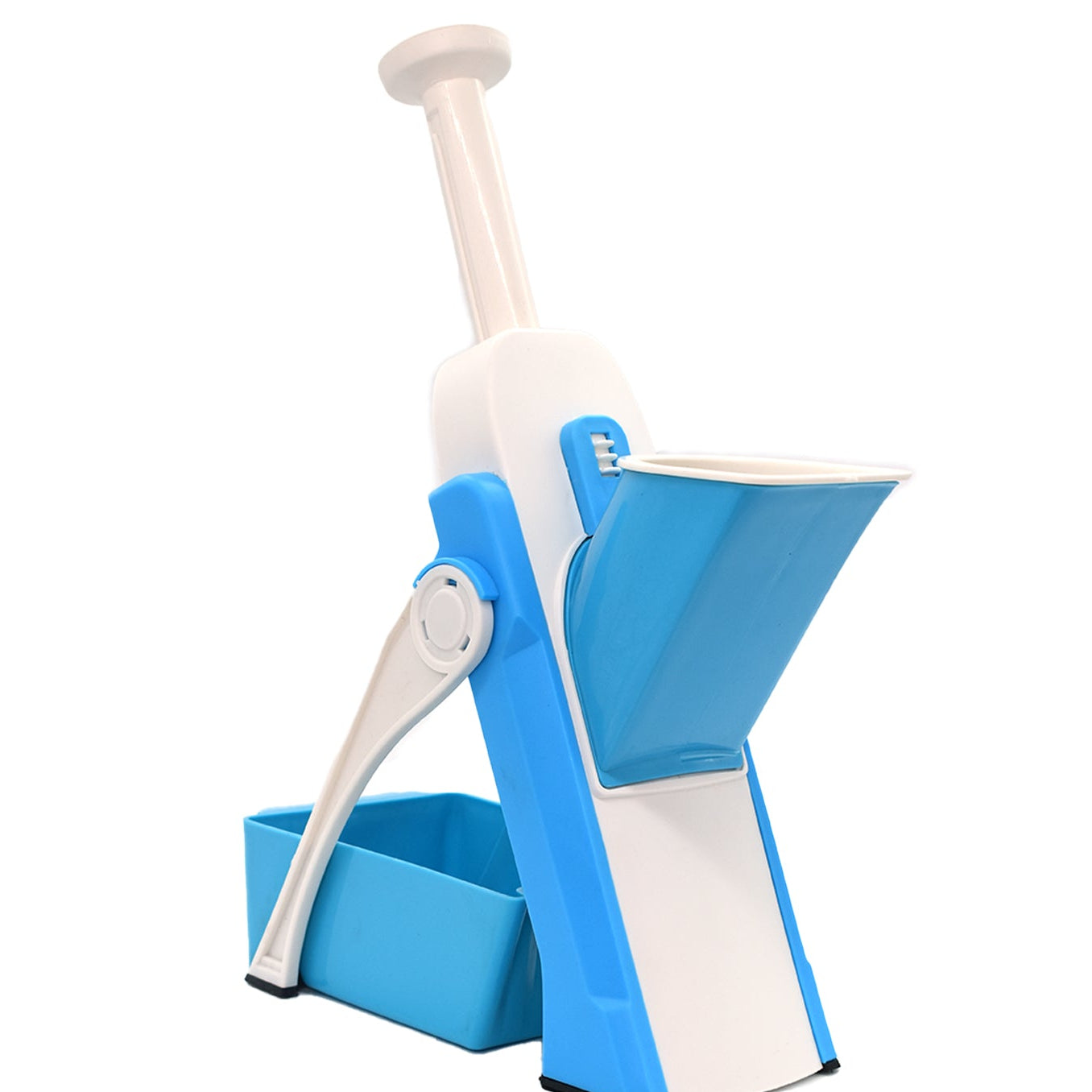 Adjustable Hand Press Vegetable Slicer with 3 Blades - Happy Price - Image 1