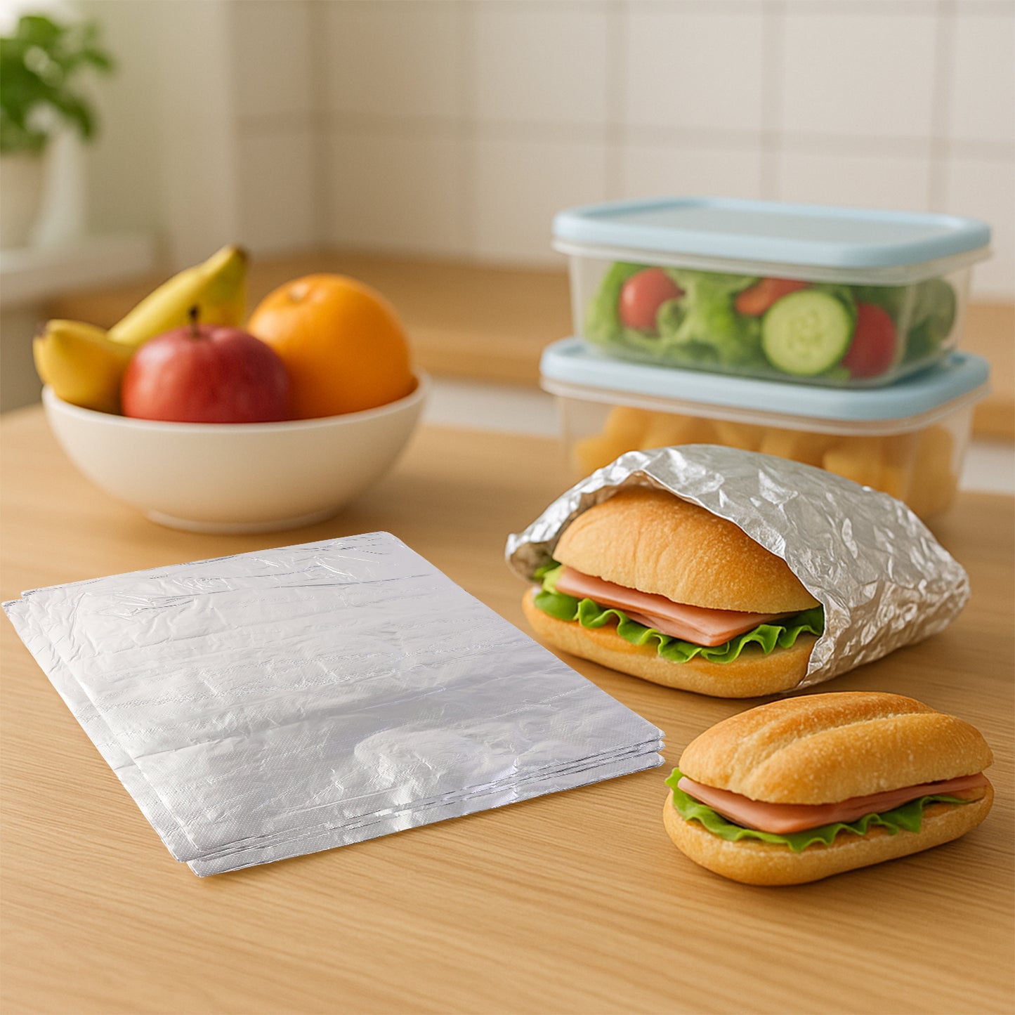 Aluminium Foil Cut Sheets 220x250 mm - 50 Sheets for Food Packaging - Happy Price - Image 4