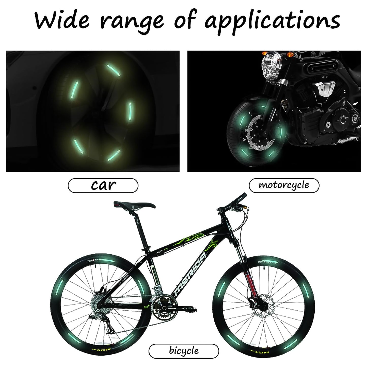 Car Wheel Hub Reflective Car Stickers Night Warning Stickers (20 Pcs Set Multicolored) - Happy Price - Image 5