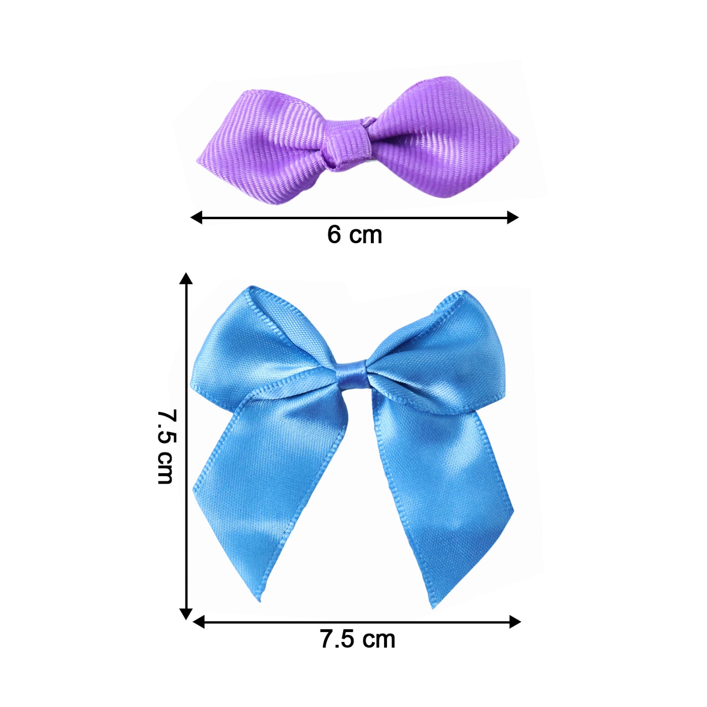 Satin Ribbon Bow Hair Clips for Girls - Set of 3 - Happy Price - Image 5