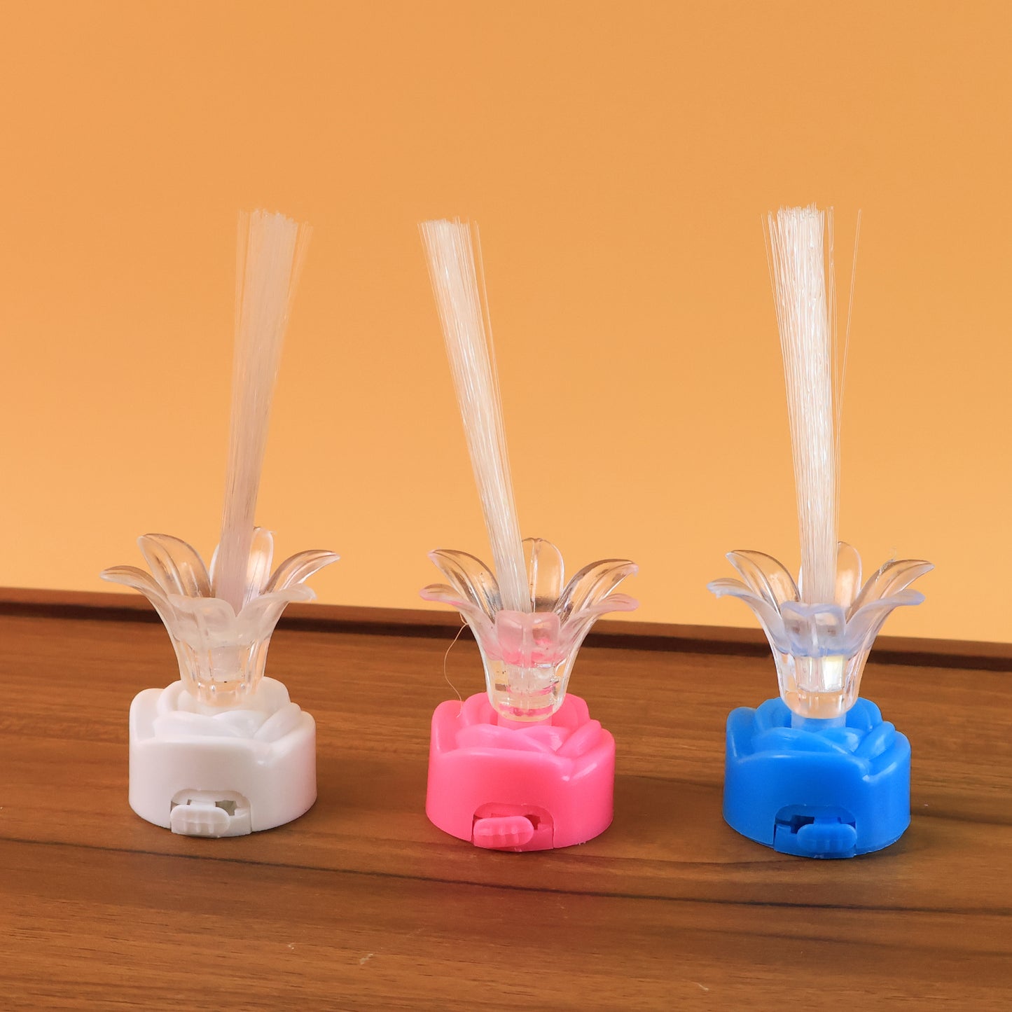 Multi-color Led Fiber Optic Flower Night Lamps (Mix Color  3 Pc) - Happy Price - Image 2