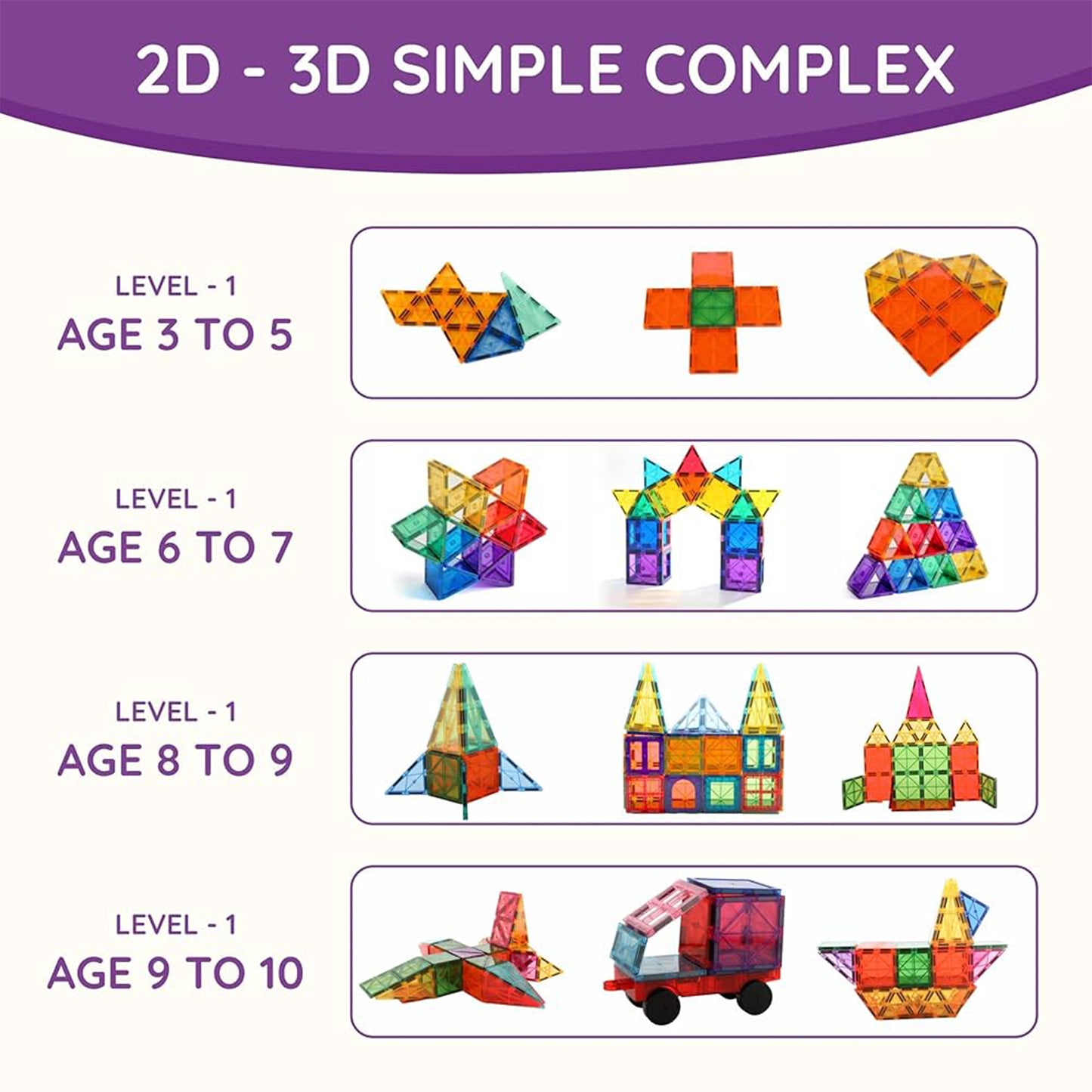 16 Piece Magnetic Building Blocks for Kids - STEM Educational Toy Set - Happy Price - Image 3