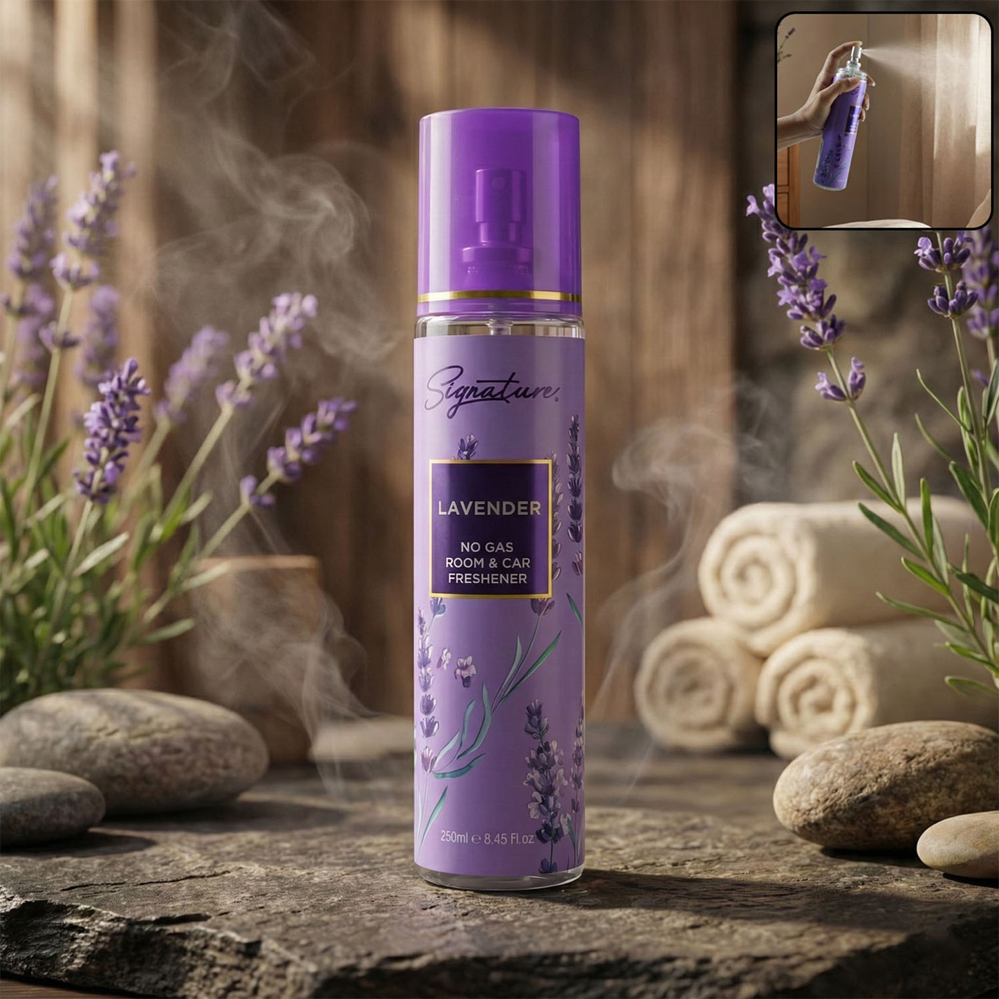 Lavender No Gas Room & Car Air Freshener Spray - 250ml - Happy Price - Image 2