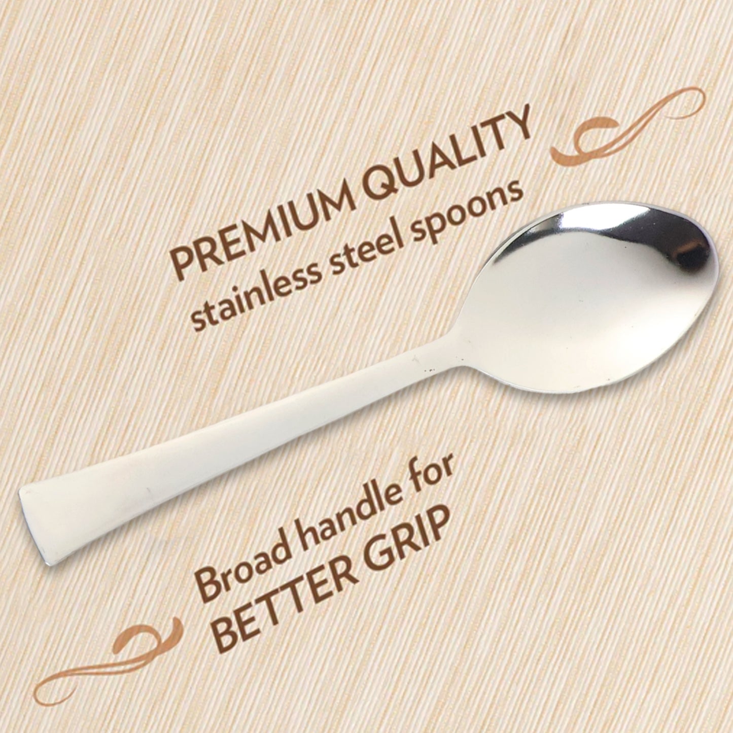 Set of 3 Dining Spoons - Smooth Edge Tableware for Everyday Meals - Happy Price - Image 3