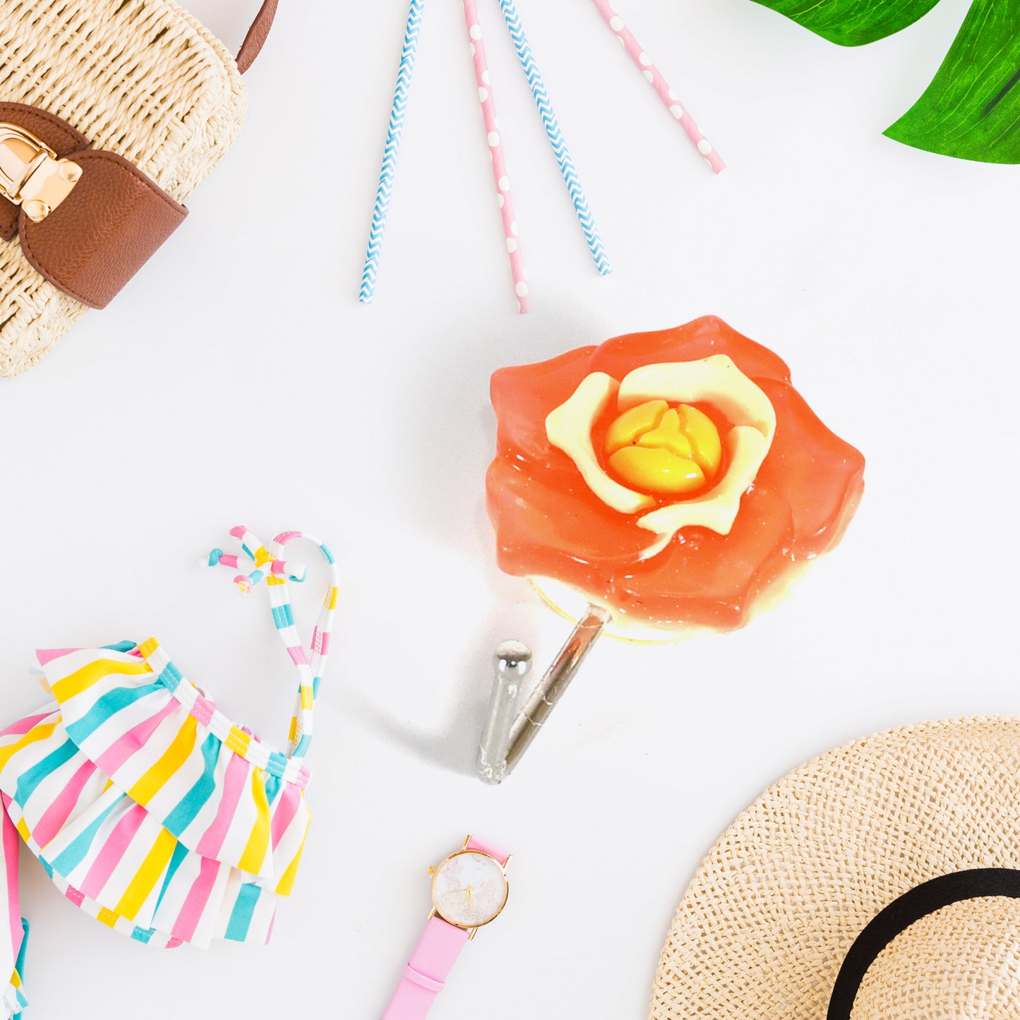 Multipurpose Mix Design Self Adhesive Wall Hooks Load Capacity Upto 1 Kg - Happy Price - Image 2