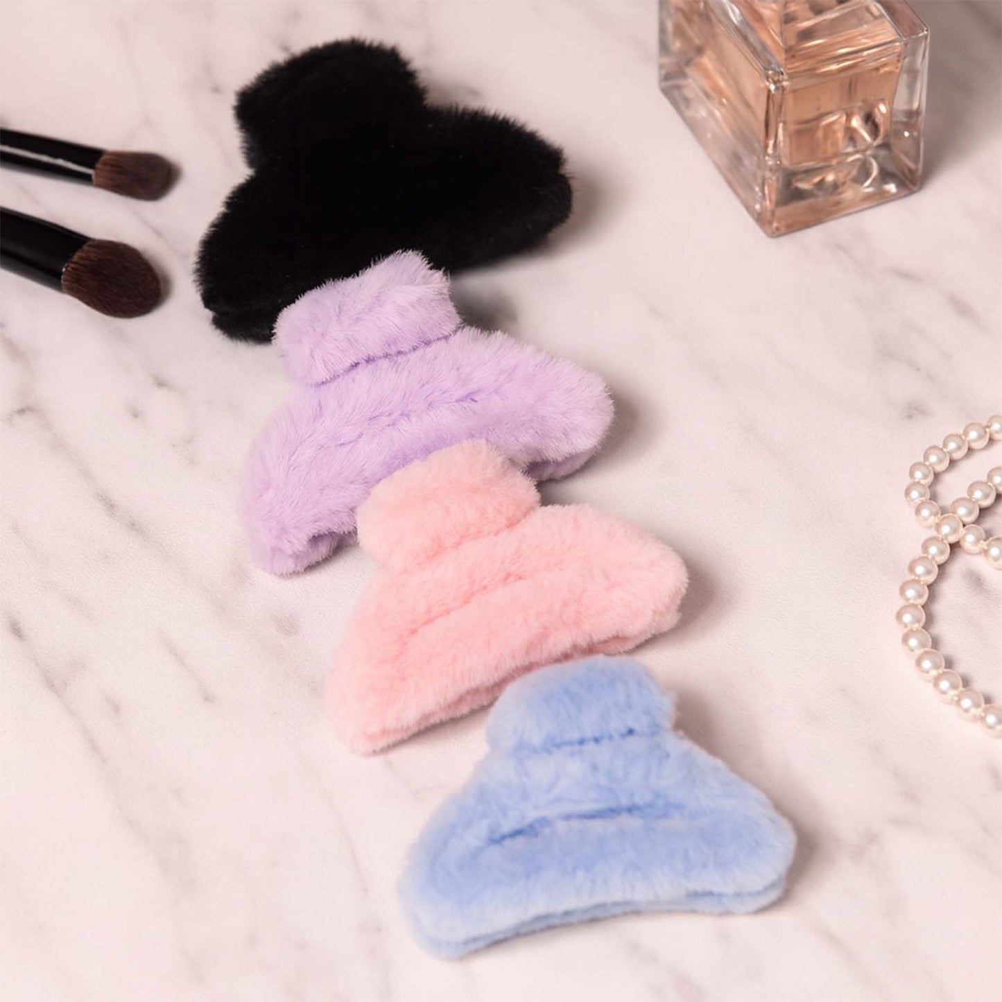 Big Faux Fur Hair Claw Clip (1 Pc) - Soft & Secure Hold - Happy Price - Image 6