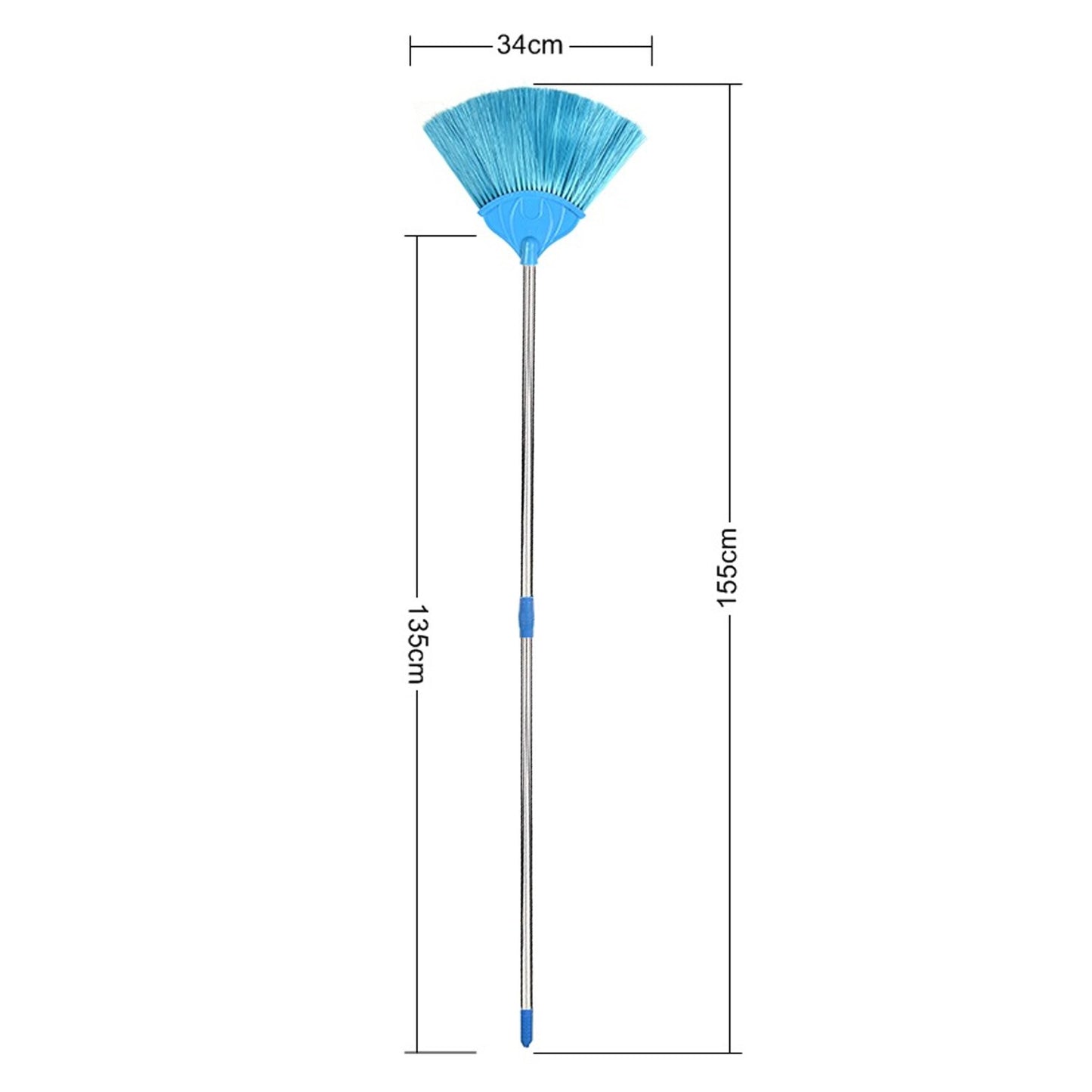 Broom With Long Stainless Steel Rod And Extendable Cobweb Cleaner Stick - Happy Price - Image 4