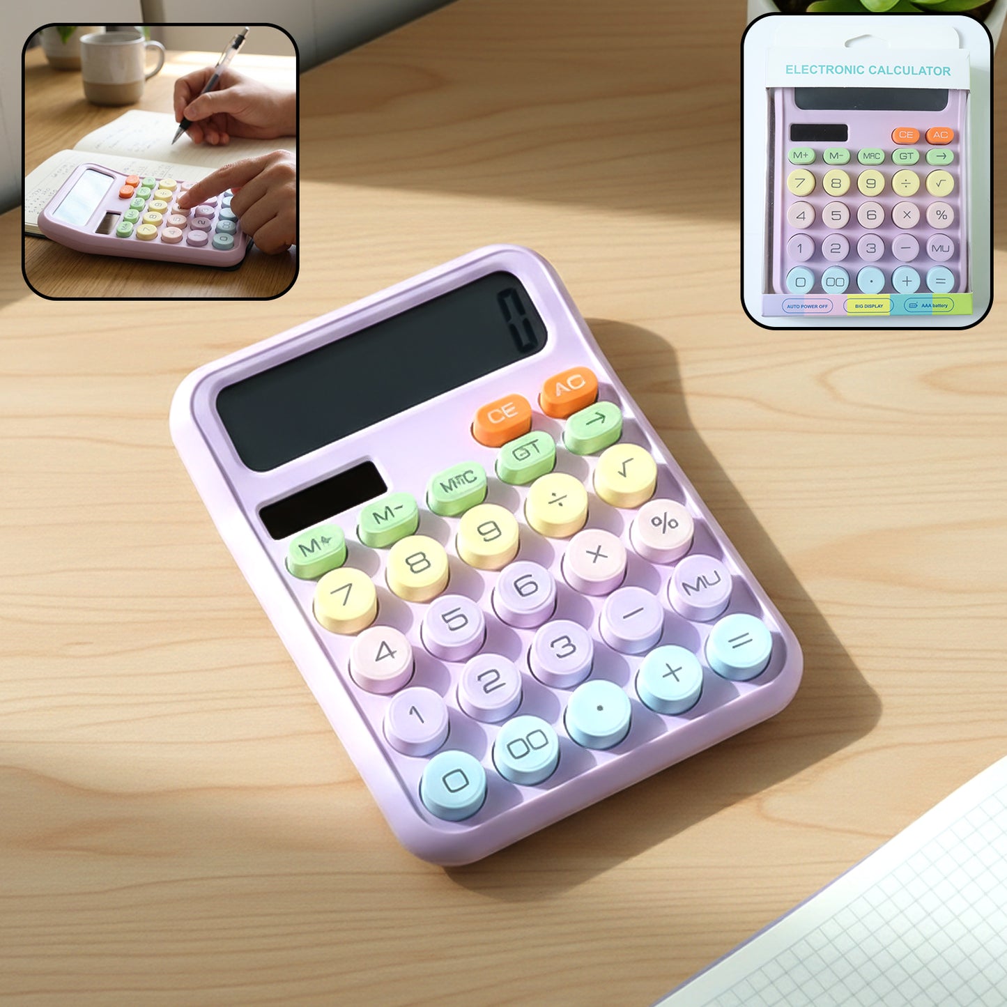 Desktop Electronic Calculator with Large Display and Soft Keys - 1 Pc - Happy Price - Image 2