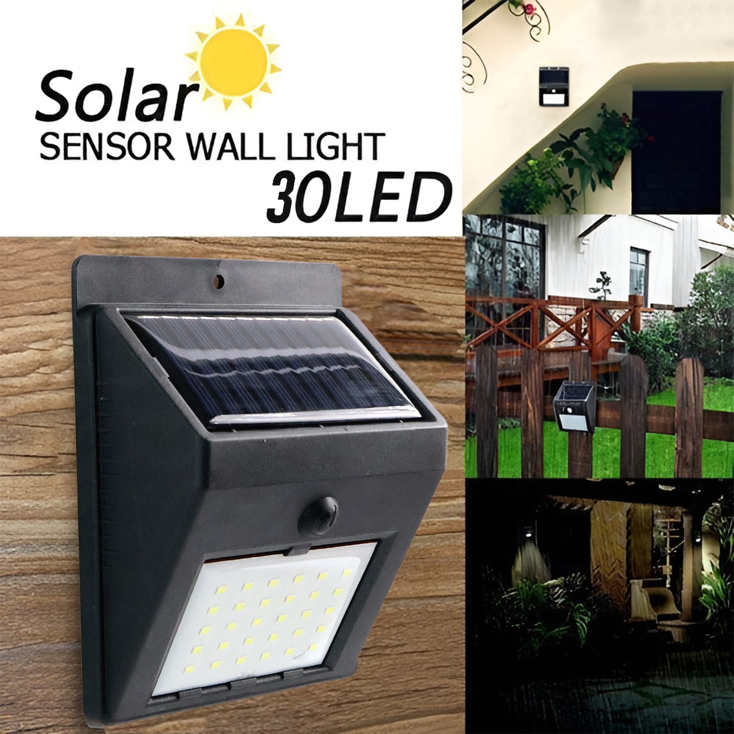 Solar Motion Sensor LED Wall Light - 1 Pc - Happy Price - Image 4
