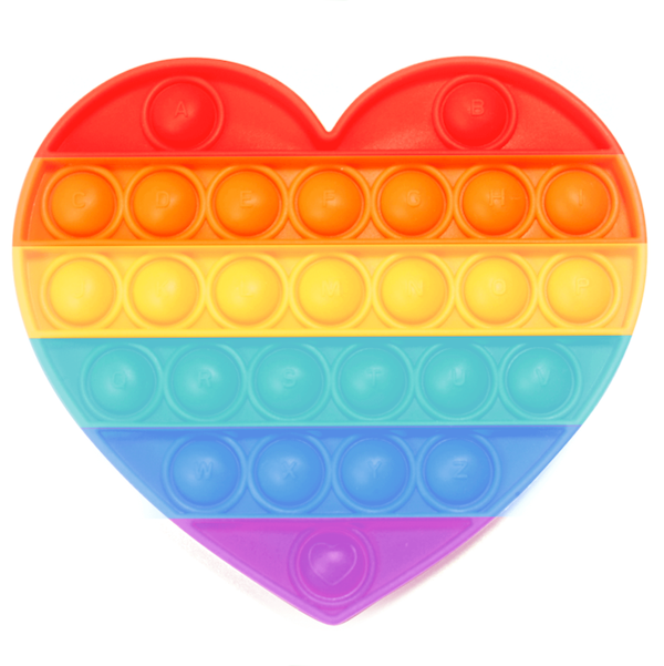 Mix Pattern Rainbow Color Push Pop Bubble Fidget Sensory Toy (Only 1pc) - Happy Price - Image 3