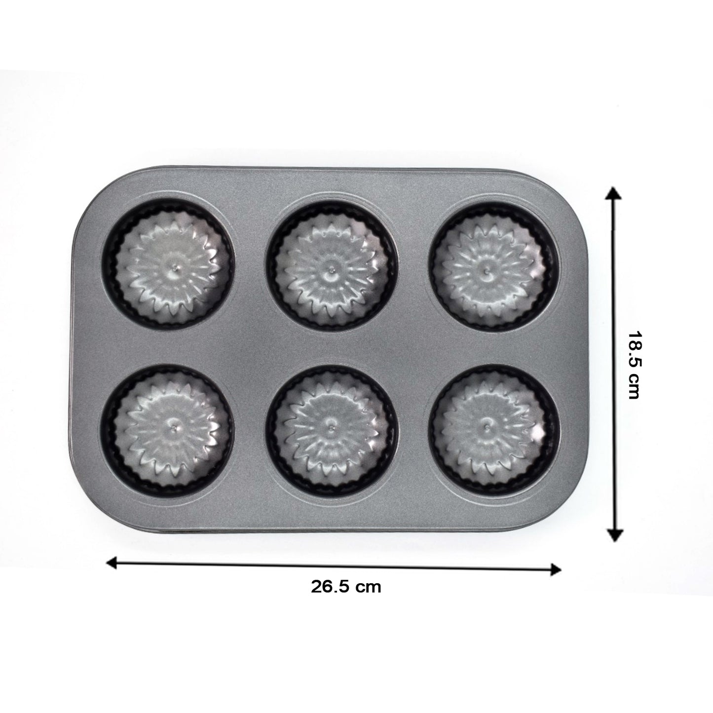 6 Slot Non-stick Muffins Cupcake Pancake Baking Molds - Happy Price - Image 4