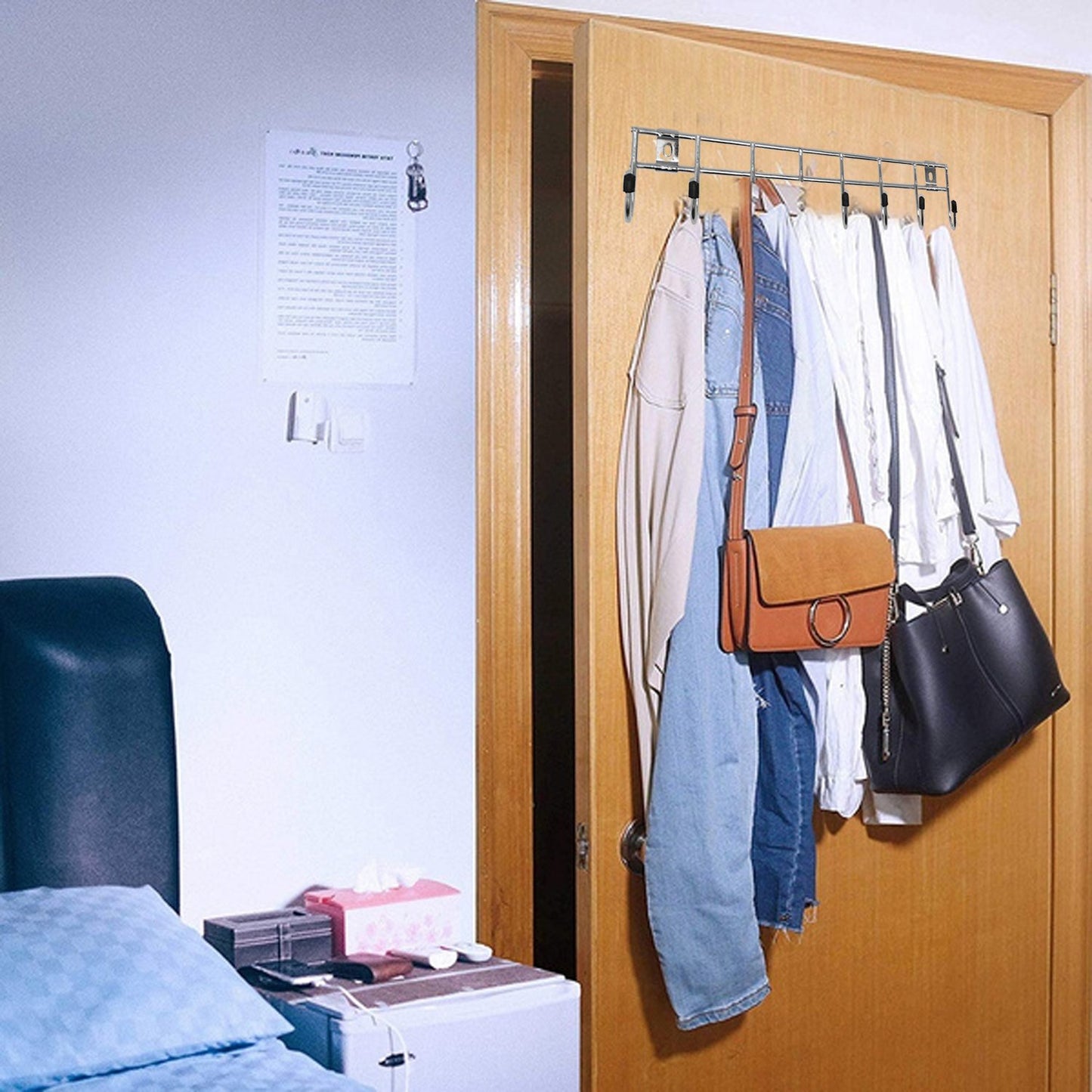 Multipurpose Stainless Steel Hanger Strip Hooks (8 Pin) - Happy Price - Image 2