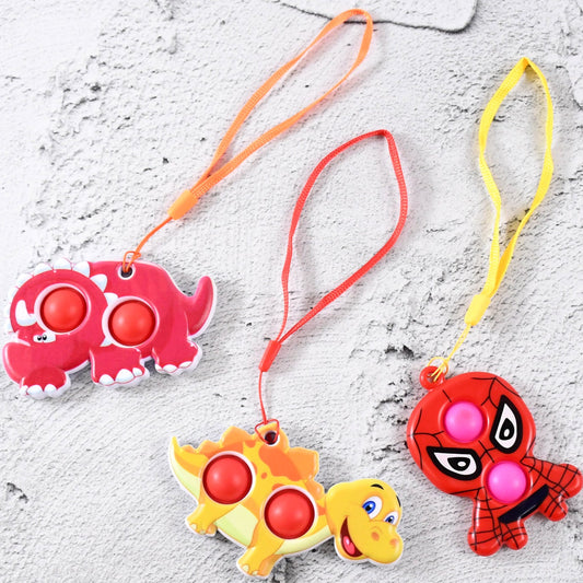 Silicone Push Pop Bubble Fidget Toy Keychain (1 Pc) - Happy Price - Image 1