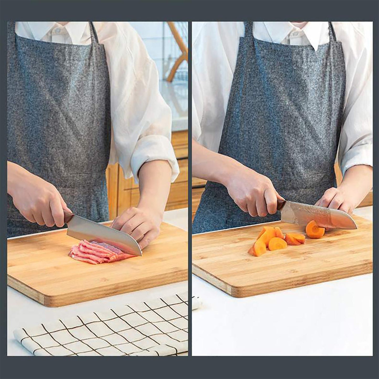 Wooden Chopping  Cutting Board With Anti Skid Mat - Happy Price - Image 3