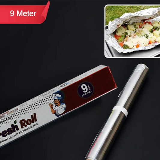 Heavy Duty Aluminium Foil Roll - 9 Mtr for Baking, Grilling & Food Storage - Happy Price - Image 1