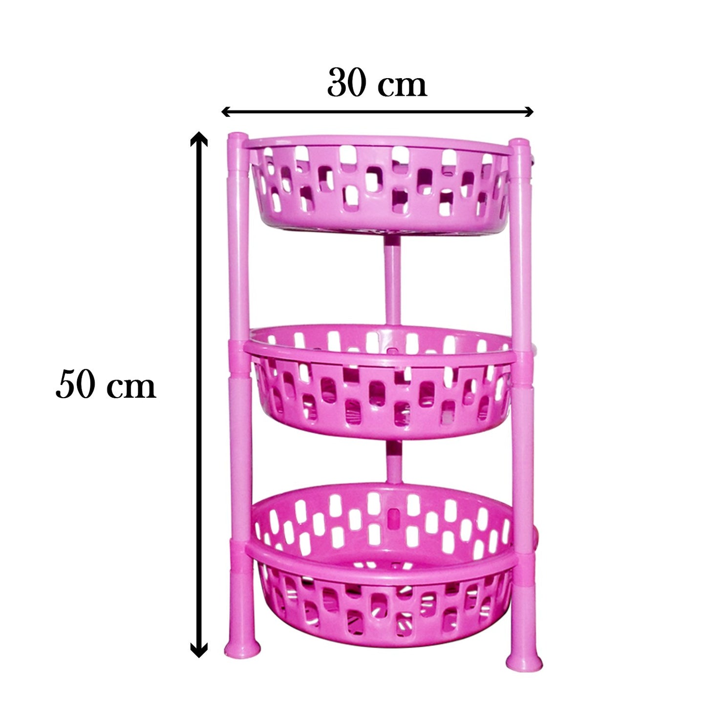 Round Multipurpose Plastic Storage Rack Organiser - Happy Price - Image 5