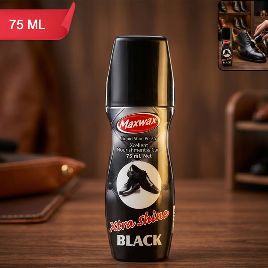 Maxwax Black Liquid Shoe Polish (1 Pc 75 Ml)