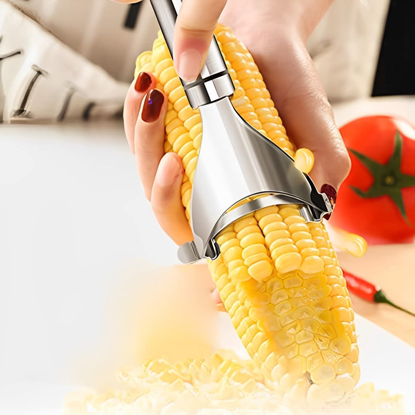 Stainless Steel Serrated Peeler for Fruits & Vegetables (1 Pc) - Happy Price - Image 3