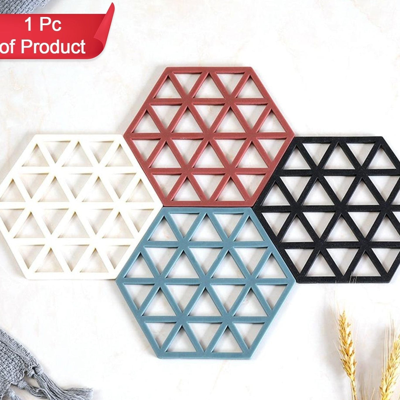 Cup Mat Pvc Tea Coaster Non-slip Placemat High Temperature Insulation Pad Hollow Pot Mat Bowl With Anti-hot - Happy Price - Image 1