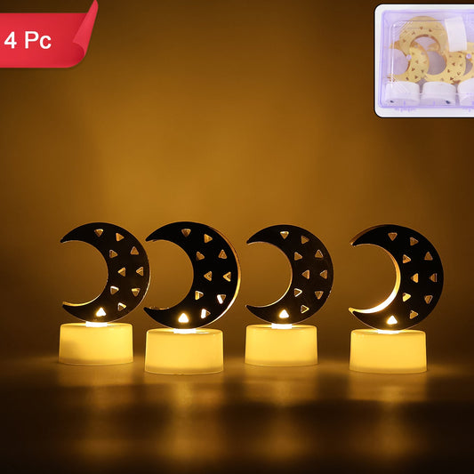 Decorative Moon Flameless LED Candles - Set of 4 - Happy Price - Image 1