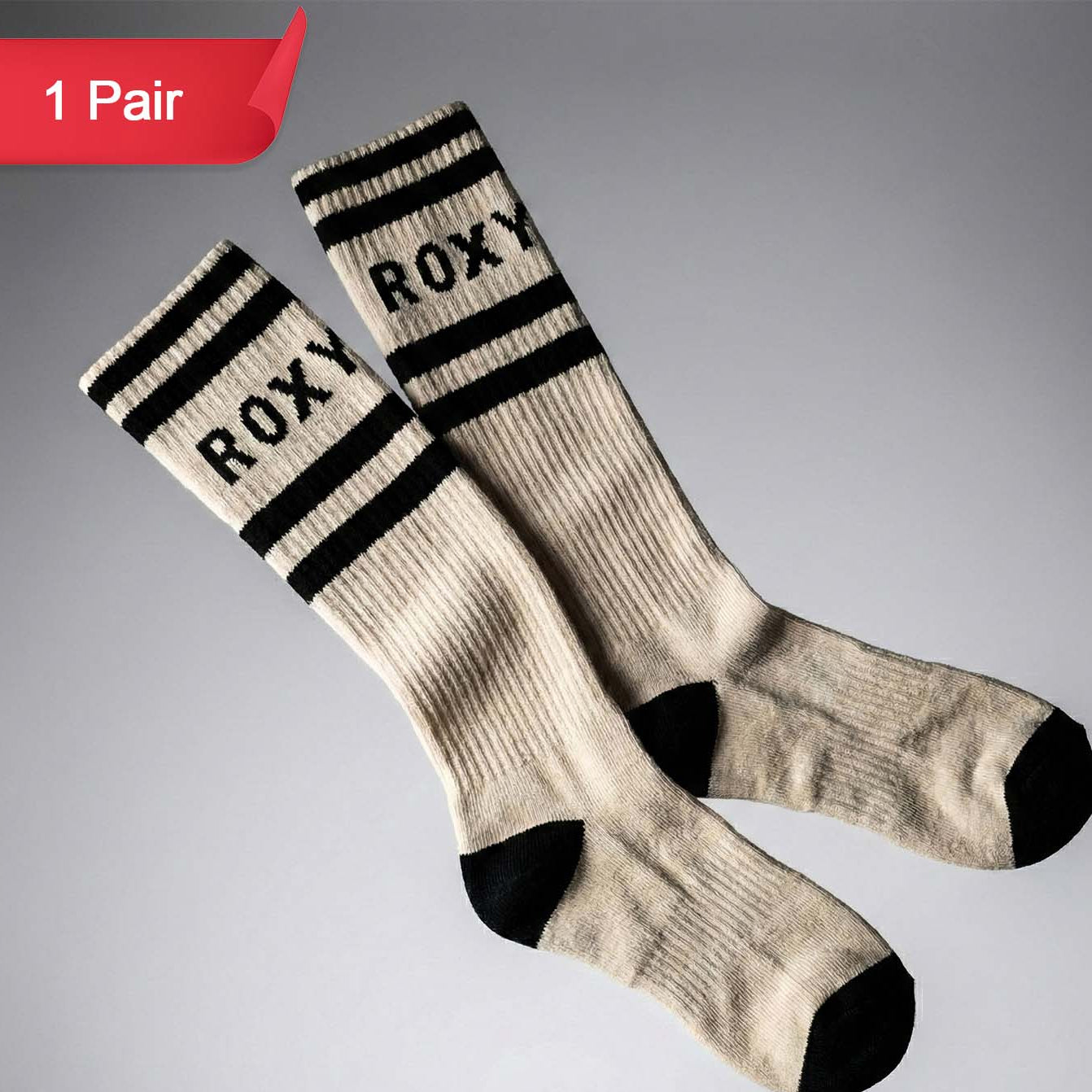 Unisex Cotton Crew Socks - 1 Pair, Breathable & Durable for Daily Wear - Happy Price - Image 1