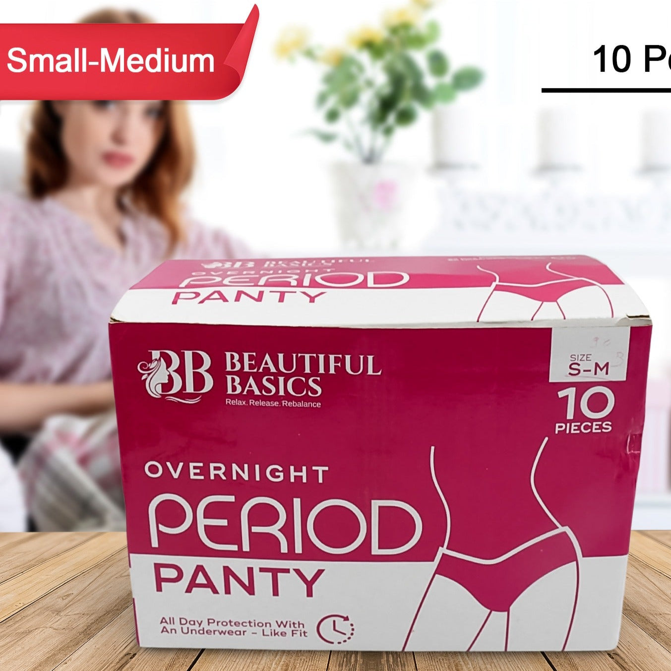 Womens Emergency Kit Travel Kit- Includes Seamless Underwear Pantyliner Feminine Hygiene Sachet First Period Kit (10 Pcs) - Happy Price - Image 1